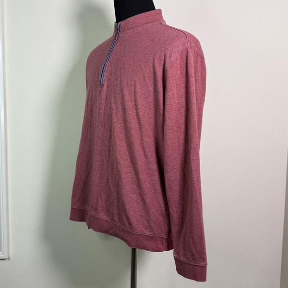 JOHNNIE-O Men's Red Half-Zip Sweater XL - Picture 5 of 9